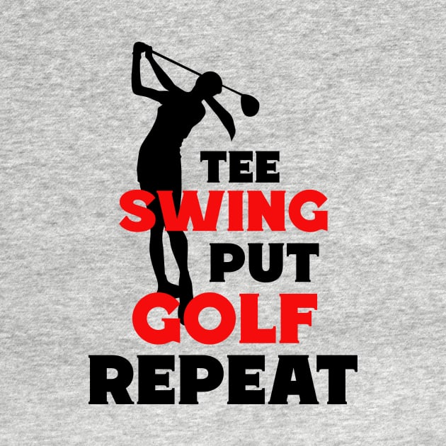 FUNNY Sports Golf Quote Red Black by SartorisArt1